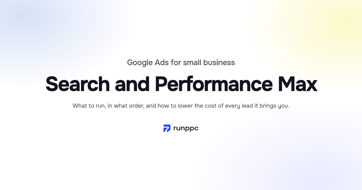 A small business Google Ads account with its wasted spend flagged and its cost per lead falling